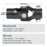 Siwerg Single Steering Shaft Universal U Joint 3/4" DD x 3/4" Round, 96mm (3-3/4") Working Angle 35°Degree