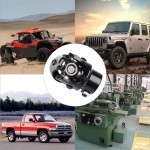 Siwerg Universal U Joint 3/4"-36 Spline x 3/4" Round Single Steering Shaft, 83mm (3-1/4") Working Angle 35°Degree